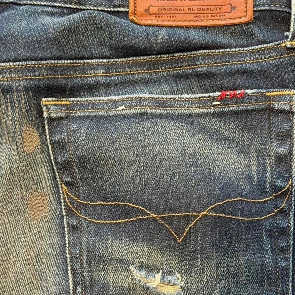 Ralph Lauren Tompkins Skinny Patchwork Denim Jeans (sz 28) - Picture 4 of 7